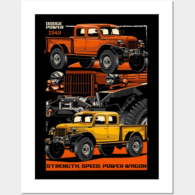 Power Wagon Off Road Truck Wall Art by milatees